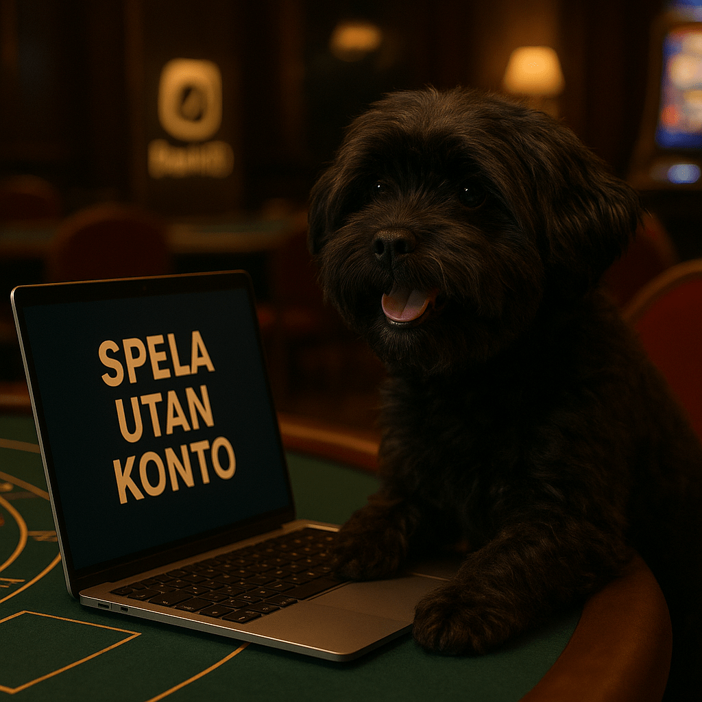 En kund som ska börja spela på ett casino utan konto