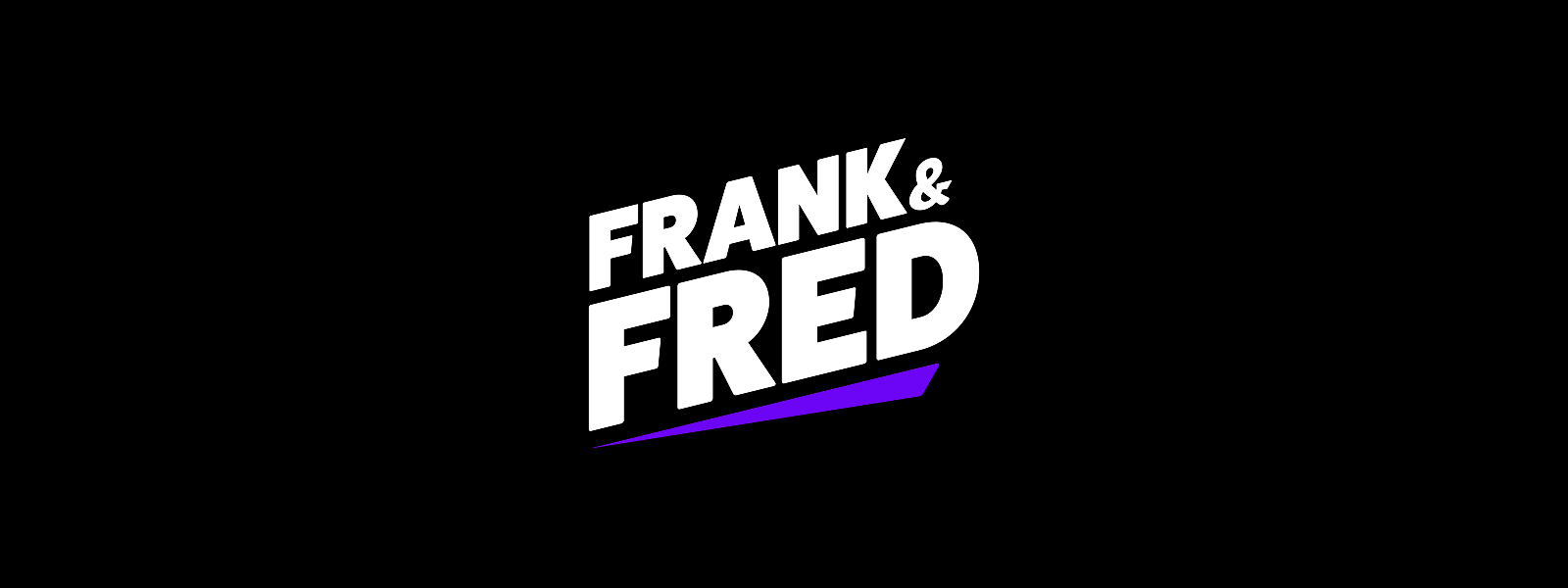 Frank & Fred logga i svart vit och lila