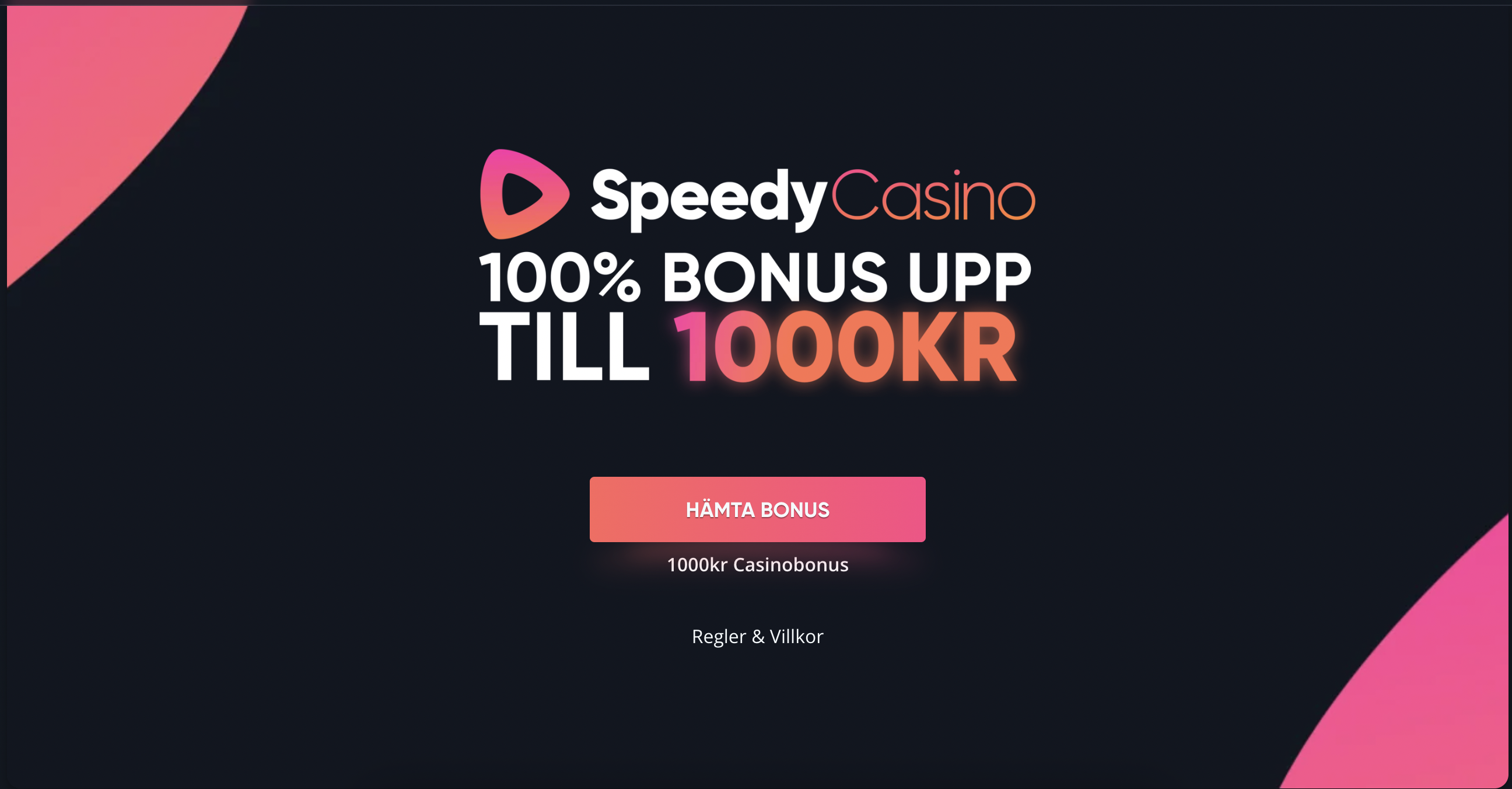 En bild på Speedy casinos välkomstbonus.