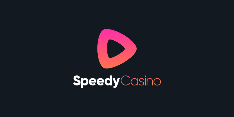 Speedy casino banner i svart vit och rosa