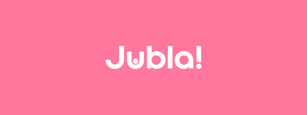 Jubla Casino Banner i rosa och vit