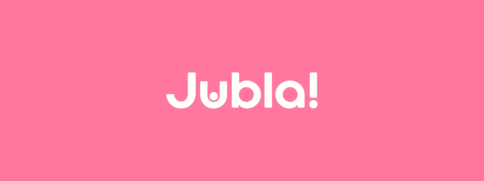 Jubla Casino Banner i rosa och vit