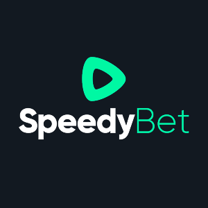 SpeedyBet Casino emblem i svart, grön och vit.