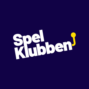 Spelklubben casino emblem i blå, vit och gul