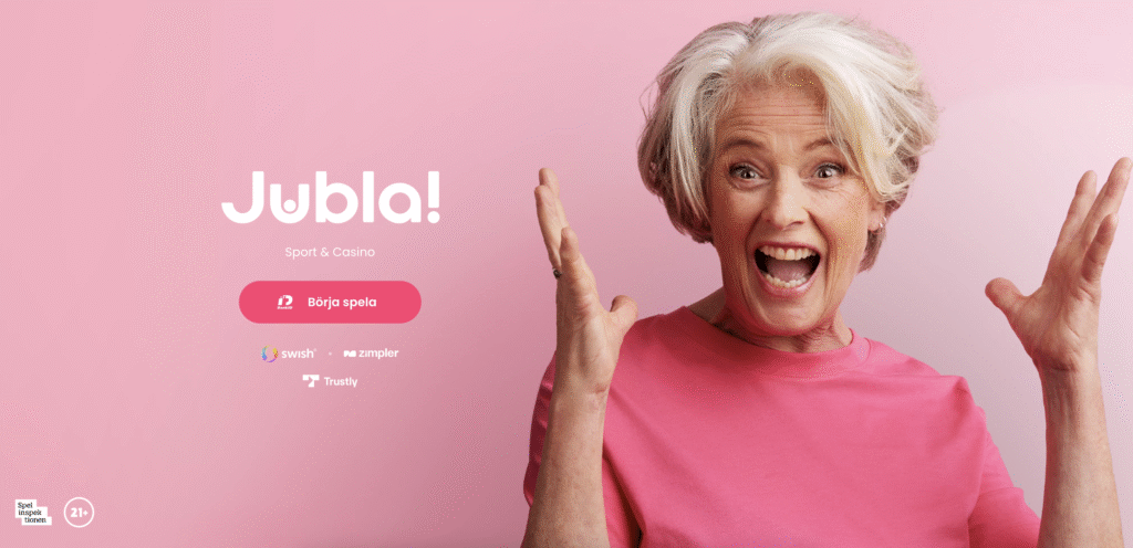 En bild på Jubla casinos första sida