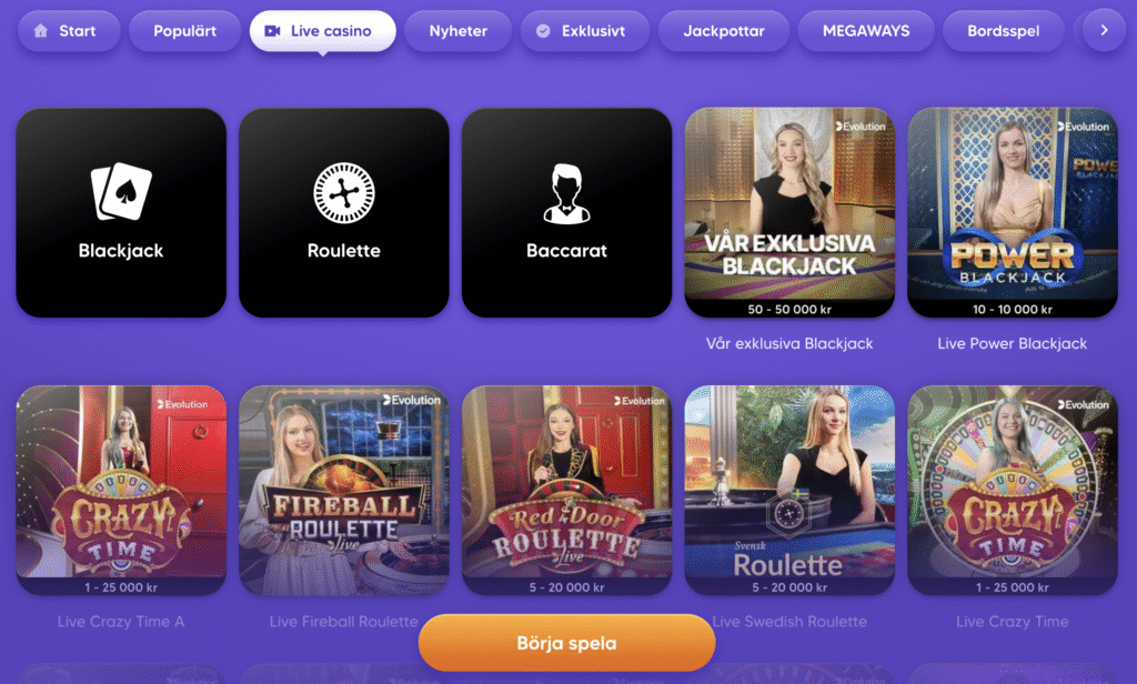 Pop casino Live casino