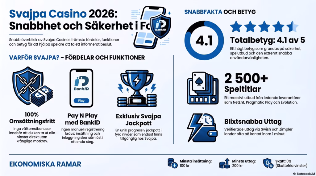 Svajpa Casino fakta
